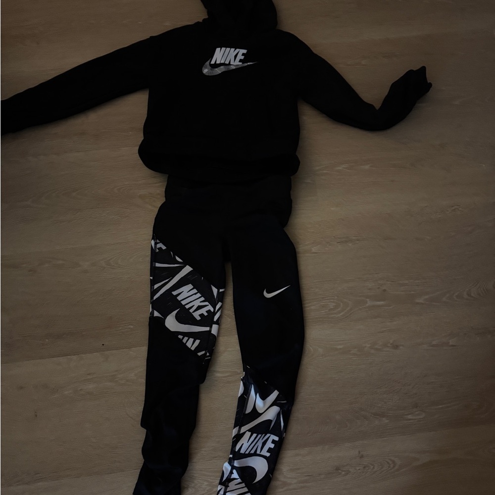 Nike Black and White Logo Tracksuit